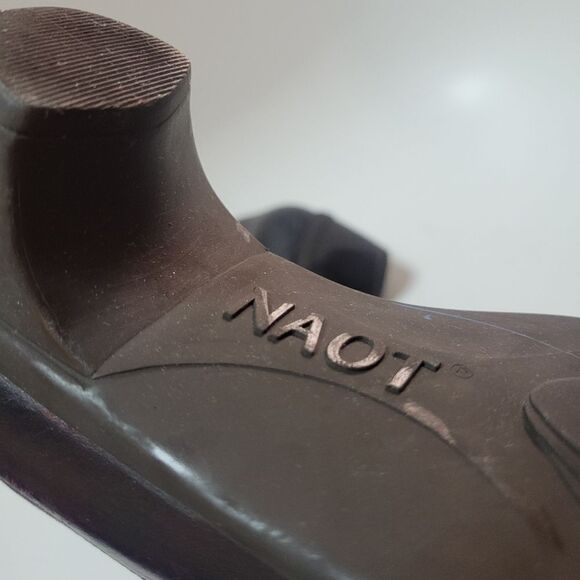 NAOT Burgundy Leather Heeled Loafers - Picture 13 of 14